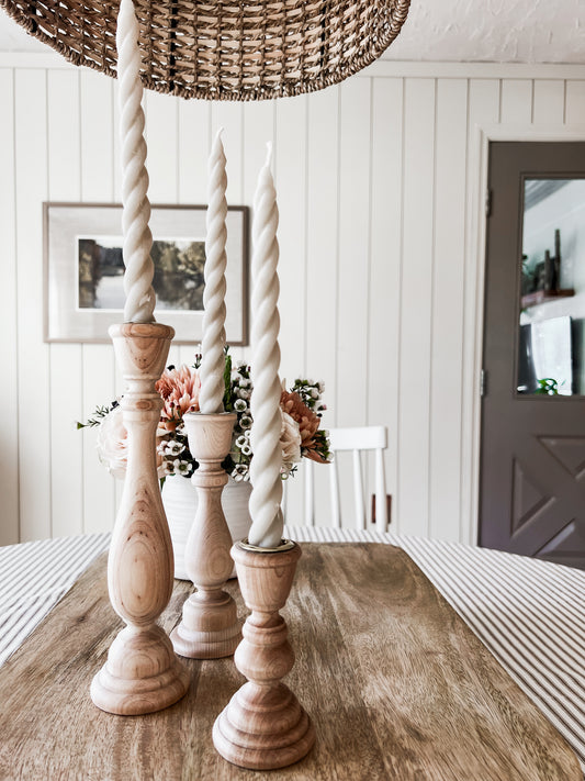 Beeswax Spiral Pillar Candle