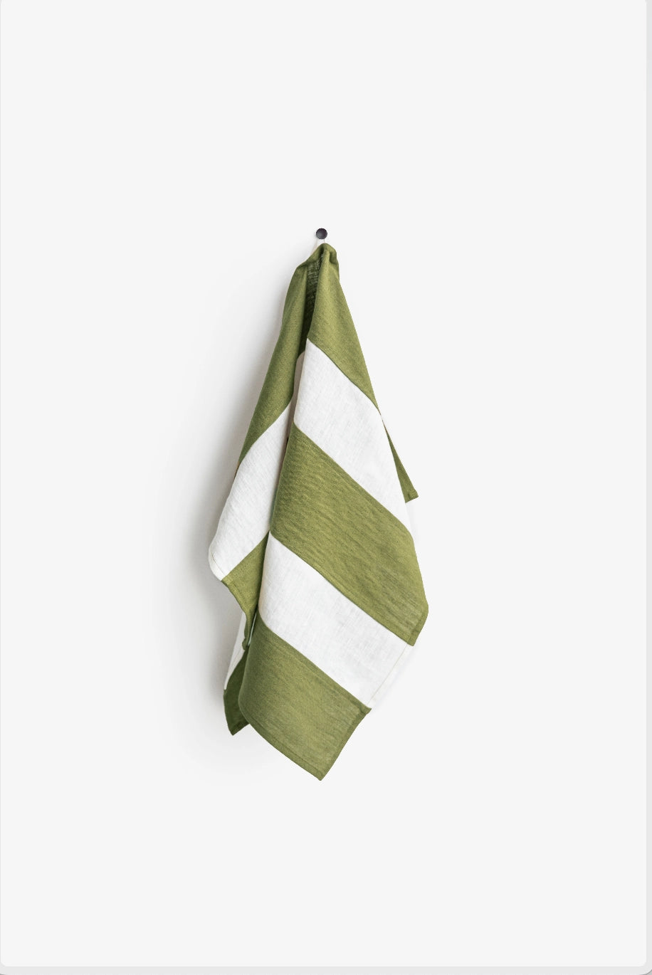 Zero Waste Striped Linen Tea Towel