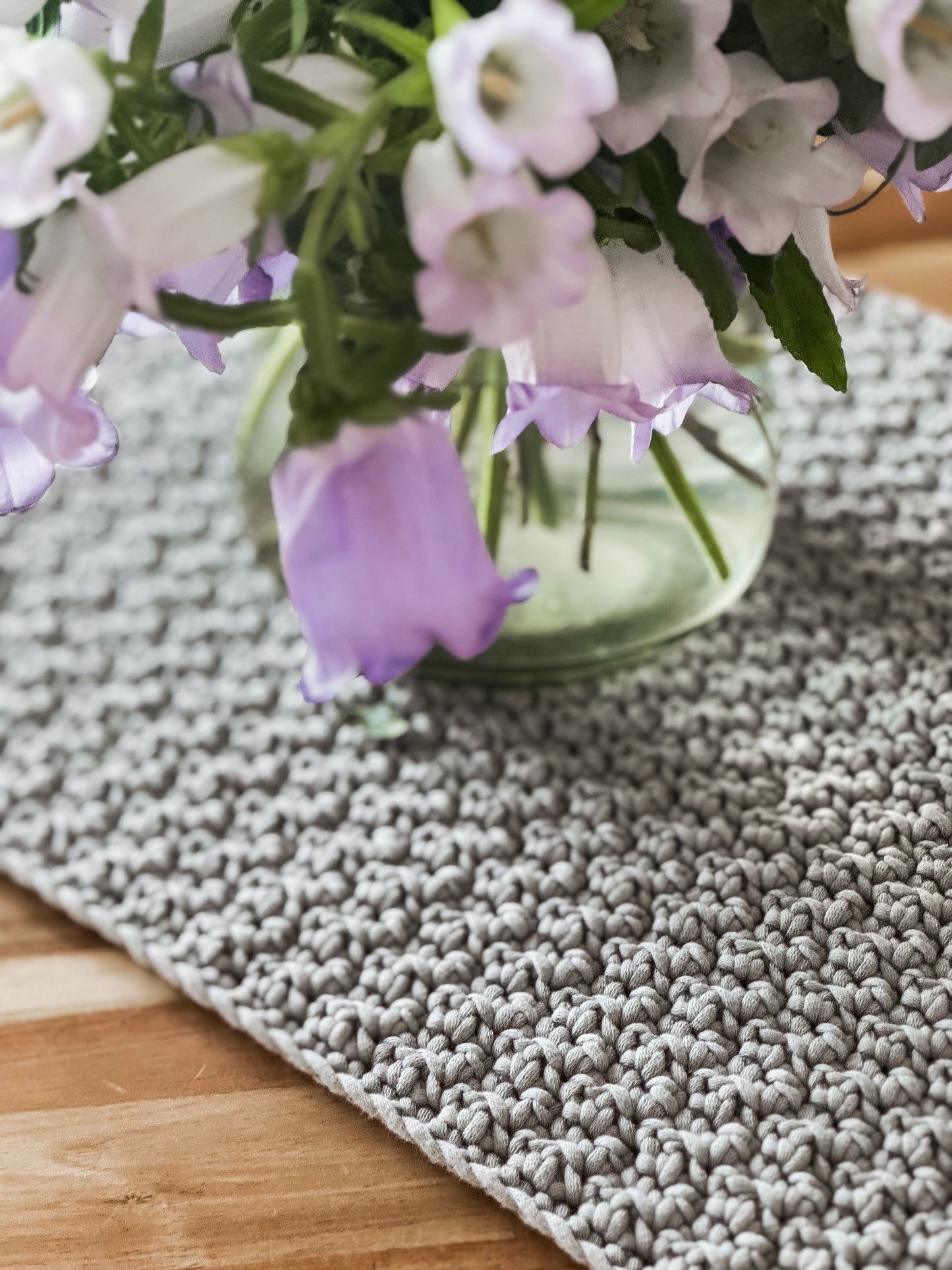 Winter Gray Handmade Table Runner