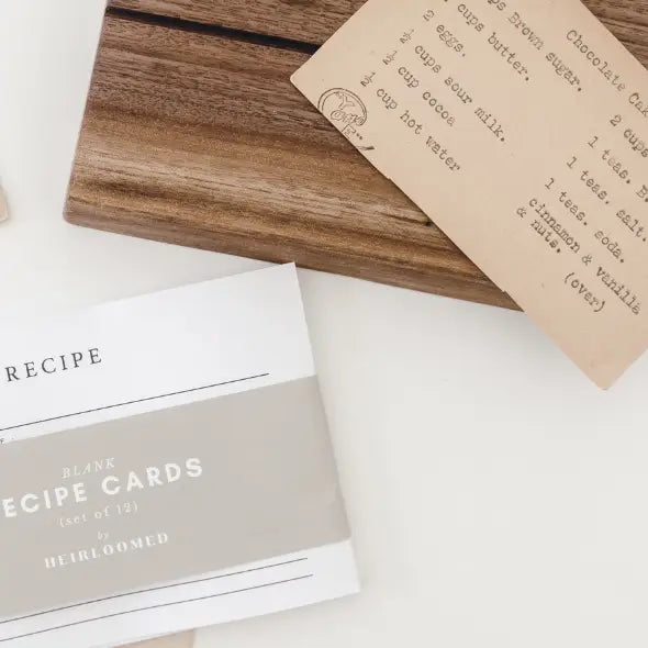 Heirloom Wooden Recipe Card Holder Bundle