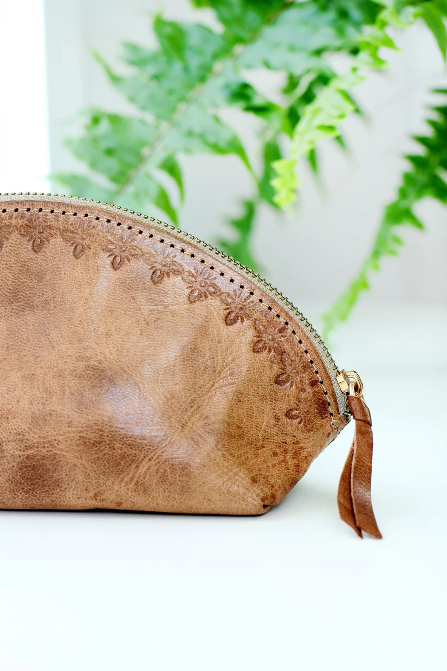 Blossom Leather Travel Pouch